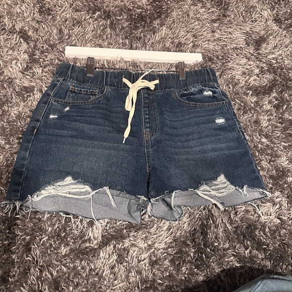 Rewash Pants - Rewash size large elastic waist jean shorts